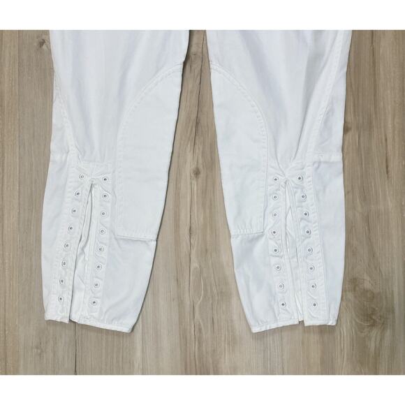 BALENCIAGA Women’s 6 US /36 EU Pants Crop White Y2K Leg Grommets Vintage Rare - Picture 5 of 16